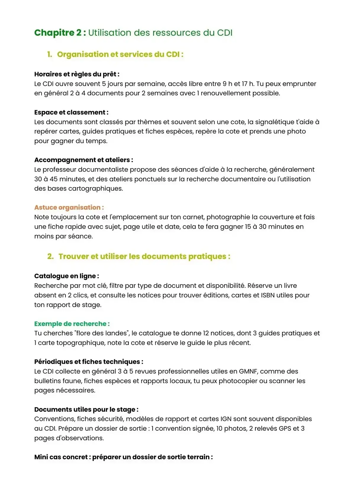 Example Fiche de Révision Bac Pro GMNF